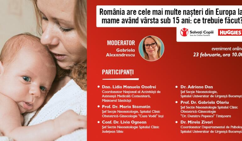 Mame minore în România, dezbatere online organizată de Salvați Copiii