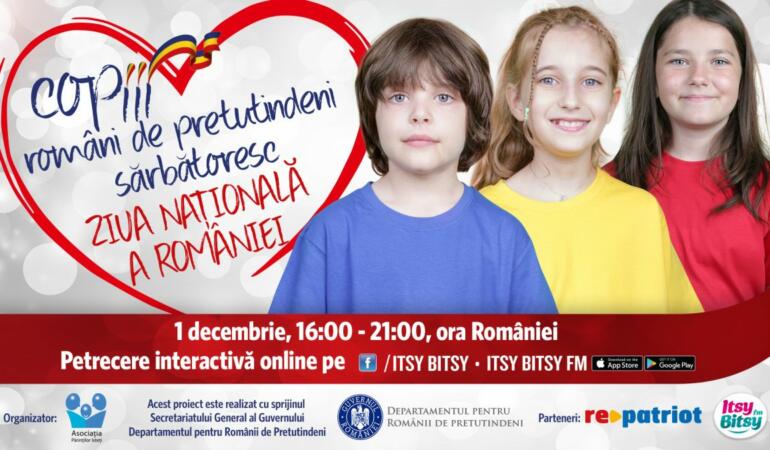 Copiii români de pretutindeni sărbătoresc Ziua Națională a României