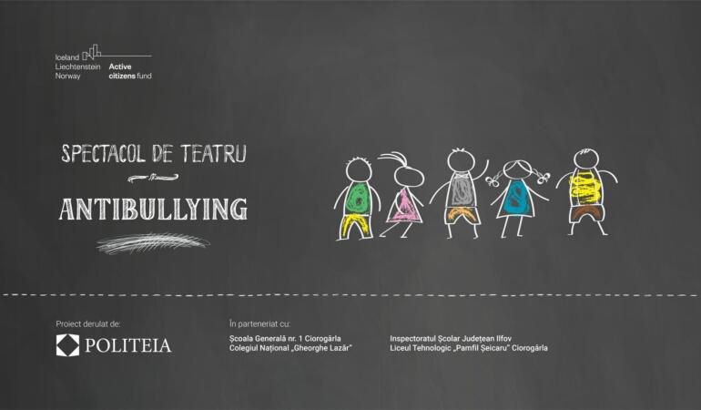 Spectacole de teatru antibullying. Elevii din Ciorogârla și din București combat acest fenomen