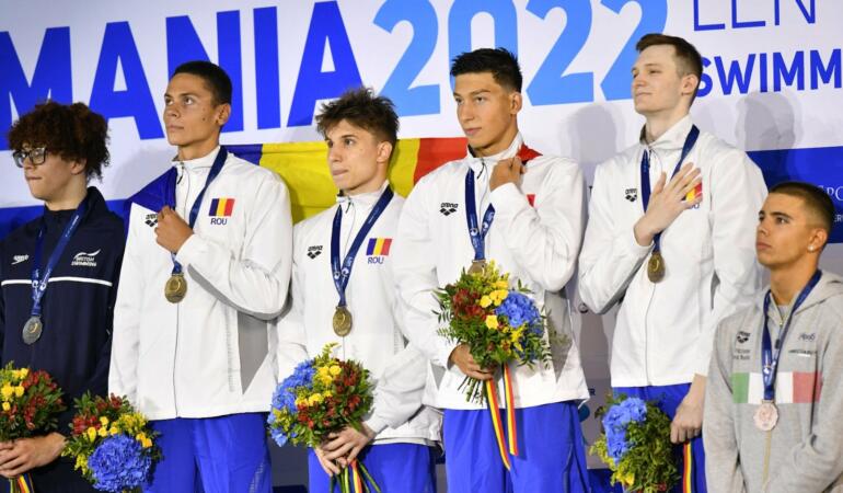 Aur pentru echipa de băieți la Campionatele Europene de Înot pentru Juniori