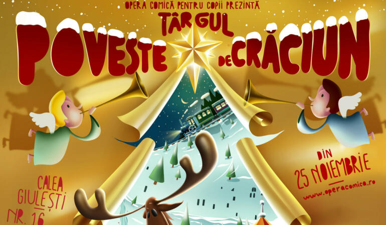 „Poveste de Crăciun” la Opera Comică pentru Copii. Cu ce activități sunt așteptați cei mici