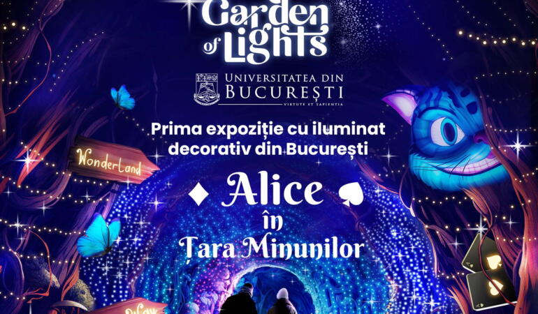 „Alice în Țara Minunilor” la București. Grădina Botanică „Dimitrie Brandza” se transformă în Grădina Luminilor