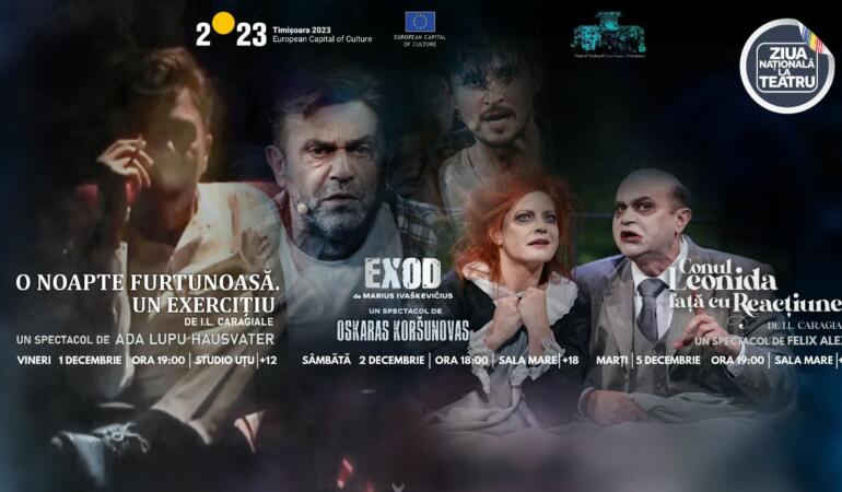 Teatrul Național „Mihai Eminescu” din Timișoara sărbătorește Ziua Națională a Românie. Locuri gratuite la trei spectacole