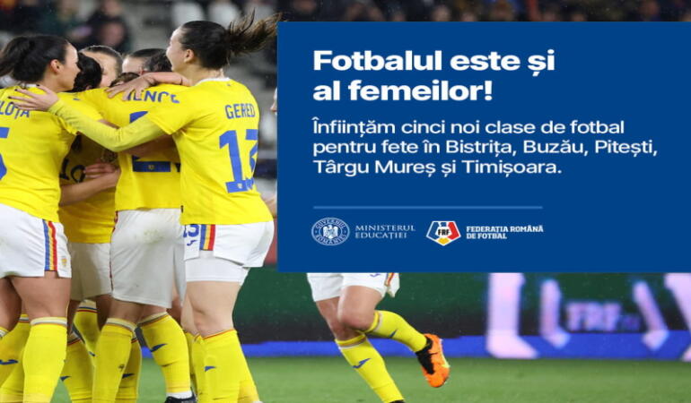 Clase de fotbal pentru fete la mai multe licee din țară