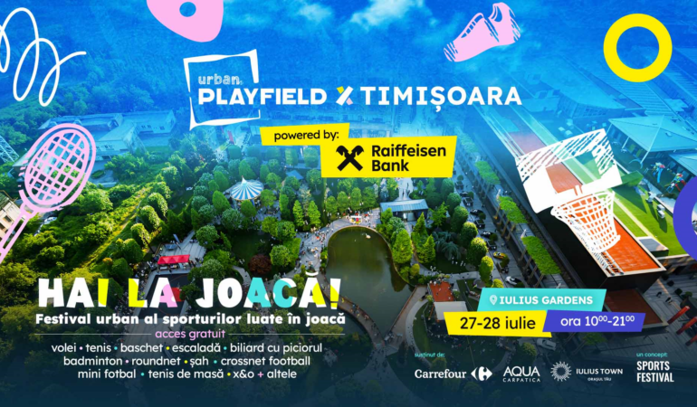 Urban Playfield duce joaca și bucuria mișcării la Timișoara. Acces gratuit
