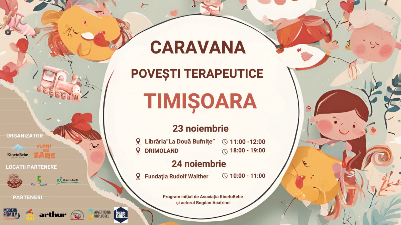 Caravana „Povești Terapeutice și Flori de Sare” în orașul tău