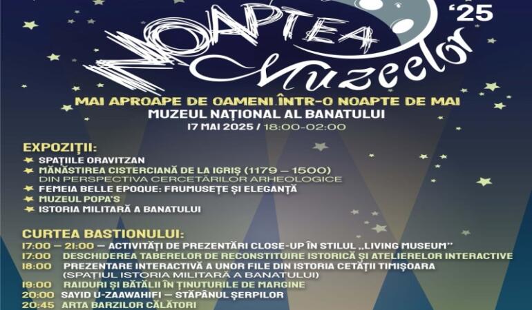 „Noaptea Muzeelor 2025” la Muzeul Național al Banatului