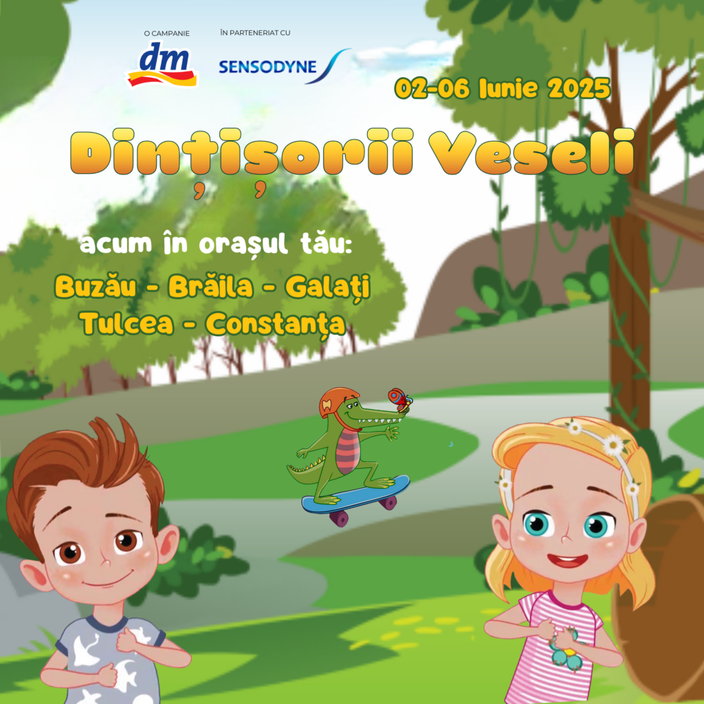 „Dințișorii Veseli” pornesc în turneu: 5 orașe noi, înscrieri gratuite pentru grădinițe!